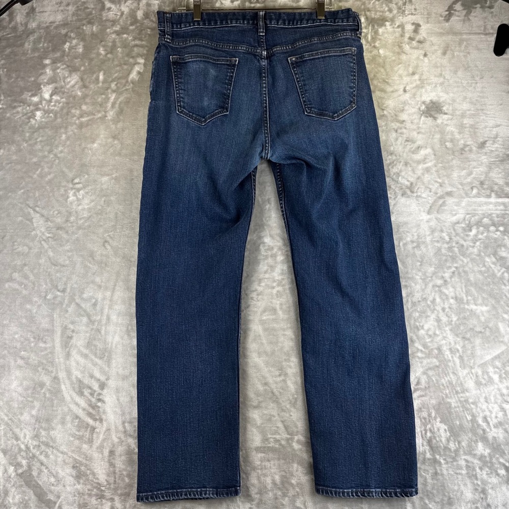 Banana Republic Straight Fit Jeans Mens 36x32 Blue Denim Medium Wash (1592) - Picture 4 of 8